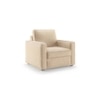 Apollo Compact 1 Seater Fabric Sofa in Birch Beige Colour