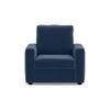 Apollo Compact High Back 1 Seater Fabric Sofa in Lapis Blue Colour