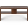 BLUEWUD Oliver Engineered Wood Coffee Center Sofa Tea/Teapoy Console Table with Storage for Sofa Set Living Room Home Hall (Brown Maple)
