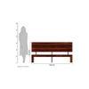 Triplet Solid Wood King Size Non Storage Bed In Honey Oak Finish