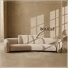Urbanopulence  Wood 3 Seater With Upholstery Non Storage Sofa In White Colour