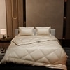 Stoa Paris Comforter Set Double Bed, 300TC Satin Double Bed Comforters in Charming Ivory
