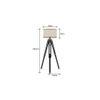 Hubble Tripod Floor Lamp Colour Cotton White Drum Shade