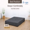 Sleep Spa Foldable 1 Seater Single Foam Fold Out Sofa Cum Bed in Dark Grey Colour