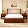 Tarang Solid Wood Compact Queen Bed Box Storage Provincial Teak Finish Mattress 60 x 72 Inches
