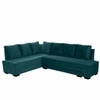 Melo 3 Seater Fold Out Sofa cum Bed in Teal Colour