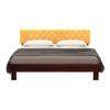 Davis Solid Wood Queen Size Non Storage Bed In Walnut Finish