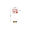 Multicolor cotton with Metal Gold Table Lamp