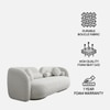 Lavishlounge Wood 3 Seater With Upholstery Non Storage Sofa In White Colour