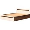 BLUEWUD Maltein Engineered Wood Double Bed, Queen Size Bed with Storage Box for Bedroom Home Furniture (Brown Maple & Beige)