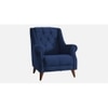 Joplin Solid Wood Accent Chair in Navy Blue Colour