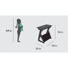 Height Adjustable Growing Up Table - White-Kids