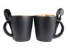 Black Hug-in-a-Mug Cozy Ceramic Mug Set – Set of 2