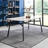 Acme Metal 6 Seater Dining Table in Black Powder Finish