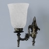 Devansh Metal Electric Wall Light in Antique gold Colour with White Shade Count of 1 Light