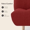 Palermo 3 Seater Click Clack Sofa cum Bed In Salsa Red Colour
