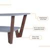 Rectangular Engineered Wood Coffee Table In Frosty White And Graphite Grey Colour