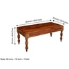 Hudson Sheesham Wood Traditional Rectangle Coffee Table In Natural Teak Finish