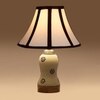 Devansh Multi Cotton Shade Lamp With Wood & Mosaic Glass Base For Decoration/Office/Home/Gifting/Study For Decoration/Office/Home/Gifting/Study