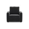 Apollo High Back 1 Seater Fabric Sofa in Pebble Grey Colour