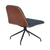 Scandinavian Crown Lounge Chair Blue Matte Finish