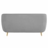 Nero Velvet 2 Seater Sofa in Grey Colour