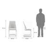 Sanchez 4 Seater Round Table With Set Of 4 Ingrid Dining Chairs (Finish- White)