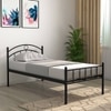 Arnold Metal Single Size Bed In Black Finish