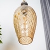 Majani Single Light Rattan Pendant In Amber & Brass Finish