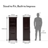 Mateo Solid Wood Bar Cabinet (Mahagony Finish)