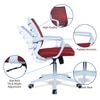 Iinea Mid Back Ergonomic Chair in Red Colour