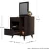 Hexa Red Engineered Wood Dressing Table in Flower Wenge Colour