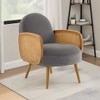 Holden Cane Accent Chair in Grey Colour
