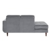 Mydril Velvet Chaise Launger in Grey Colour