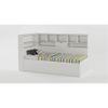 Megatron Engineered Wood Box Storage Bed in White Colour