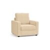 Apollo Compact High Back 1 Seater Fabric Sofa in Birch Beige Colour