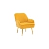 Ellie Solid Wood Accent Chair in Yellow Colour