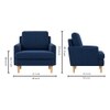 Oliver Boucle Fabric Lounge Chair in Blue Colour