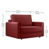 Flycon  Pull Out Sofa cum Bed  in Pink Colour