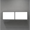 Aluminium Black Profile 6 Fluted Glass Handless Shutters Wall Cabinet In Slate Grey Finish