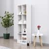 Hexa Engineered Wood Bookshelf Multipurpose Storage Rack in Frosty White Colour