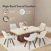 Bren Swivel Dining Chair In Ivory Colour