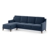 Abbey Sectional Sofa (Colour : Lapis Blue, Cushion : Soft, Seater : Left Aligned 3 Seater + Left Aligned Chaise)