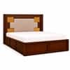 Nayra Solid Wood Compact Queen Bed Hydraulic Storage Provincial Teak Finish Mattress 60 x 72 Inches