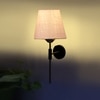 Devansh Metal Electric Wall Light in Black Colour with White Shade Count of 1 Light