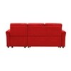 Scarlet Solid Wood Sofa cum Bed in Red
