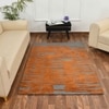 Multicolor Abstract Machine Made Polyester 6 X 9 Feet Carpet