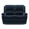 Lebowski Fabric Two Seater Manual Recliner in Cobalt Fabric Colour