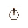 Hex Brown Solid Wood Wall Lights