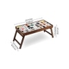 Friends Breakfast Solid Wood Breakfast Table/Tray In Multicolour